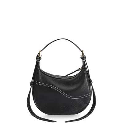 Atp Atelier Silea Mandorla Leather Crossbody Bag In Black