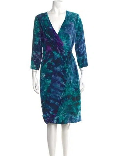 Pre-owned Atp Atelier Silk Knee-length Dress In Blue