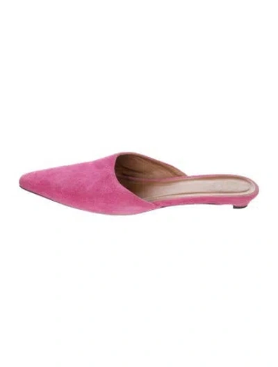 Pre-owned Atp Atelier Suede Mules In Pink