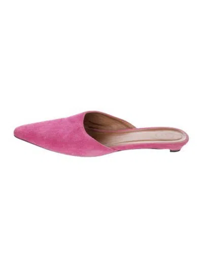 Pre-owned Atp Atelier Suede Mules In Pink