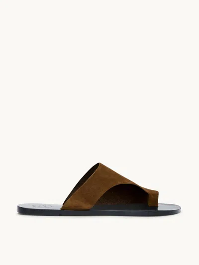 Atp Atelier Suede Rosa Cutout Sandals Cannella It41 In Brown