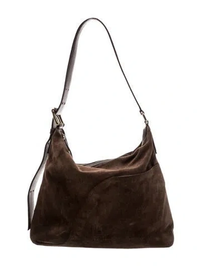 Pre-owned Atp Atelier Suede Shoulder Bag In Brown