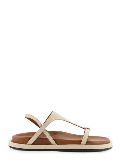 Atp Atelier Ultimo Leather Sandals In Neutral