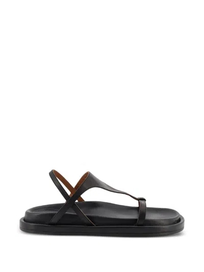 Atp Atelier Ultimo T-strap Sandals In Black