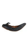 Atp Atelier 10mm Teano Leather Ballerina Flats In Black