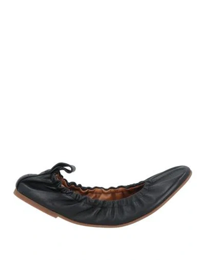 ATP ATELIER ATP ATELIER WOMAN BALLET FLATS BLACK SIZE 7 LEATHER
