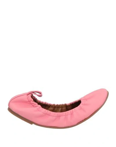 Atp Atelier Teano Leather Ballerina Shoes In Pink