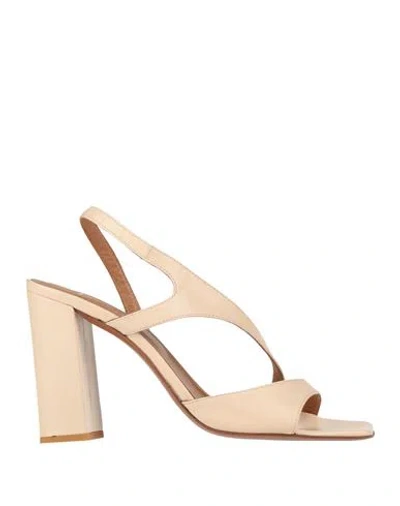 Atp Atelier Woman Sandals Beige Size 11 Leather