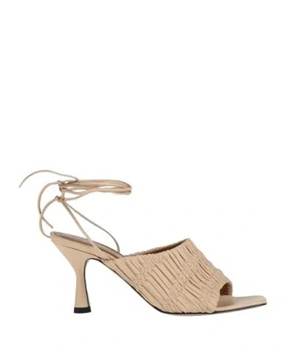 Atp Atelier Woman Sandals Beige Size 8 Leather In Brown