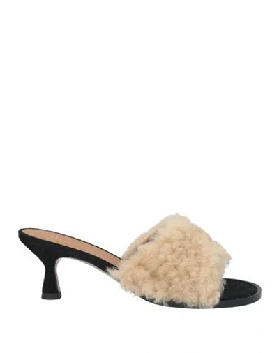 Atp Atelier Woman Sandals Beige Size 8 Shearling