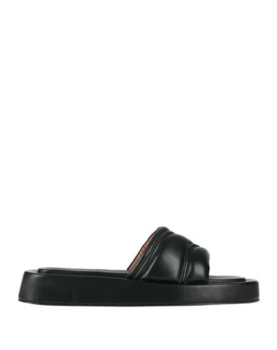 Atp Atelier Woman Sandals Black Size 7 Leather