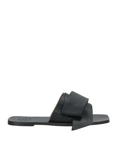 Atp Atelier Woman Sandals Black Size 8 Cowhide