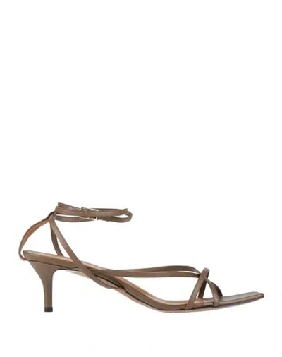 Atp Atelier Woman Sandals Brown Size 7 Leather