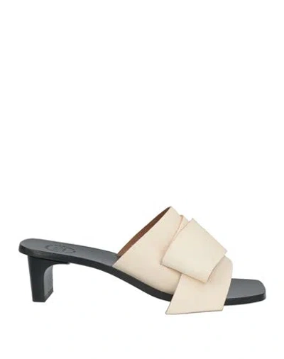 Atp Atelier Woman Sandals Ivory Size 8 Cowhide In White
