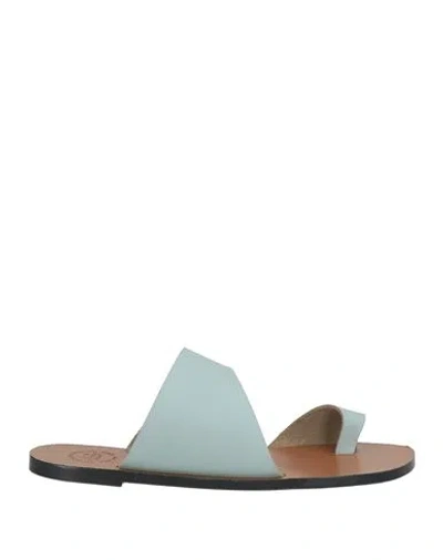 Atp Atelier Woman Thong Sandal Sky Blue Size 8 Cowhide