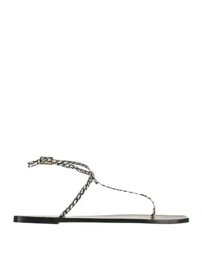 Atp Atelier Woman Thong Sandal White Size 10 Leather