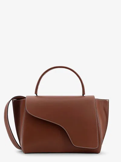 Atp Atelier Women Arezzo Leather Shoulder Bag In Brown