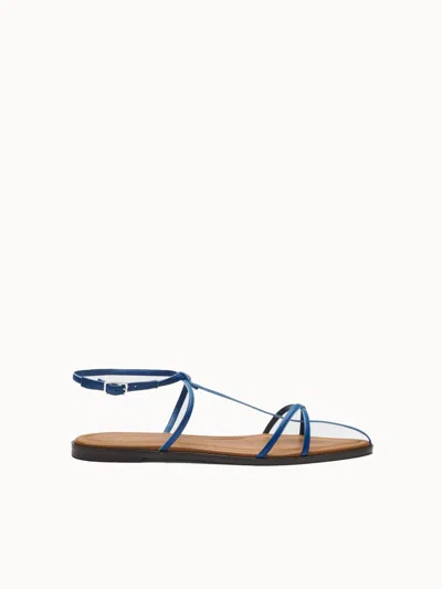 Atp Atelier Women's Griante Nappa Strappy Flat Sandal In Oltremare In Multi