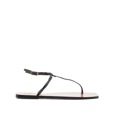 Atp Leather Sandals In Black
