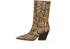 Atp Women Gavello Boot In Snake Nocciola In Multi