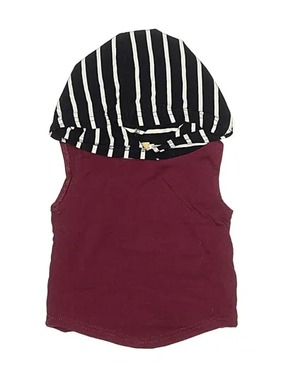 Pre-owned Atpapa Catpapa Kids' Sleeveless T-shirt In Burgundy