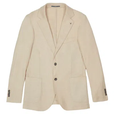 At.p.co At. P.co Linen Men's Blazer In Beige