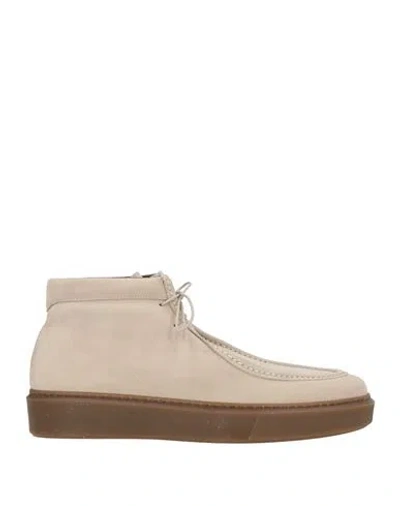 At.p.co At. P.co Man Ankle Boots Beige Size 11 Leather In Neutral