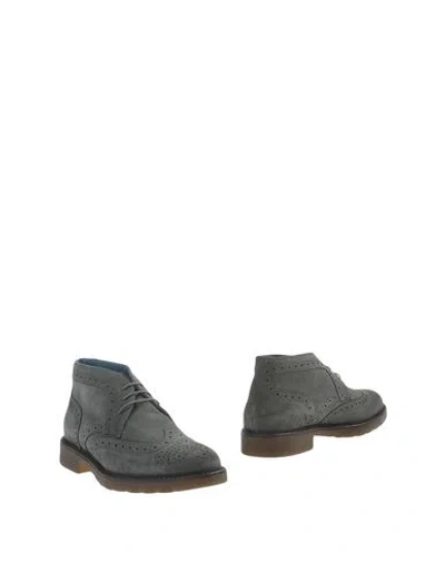 At.p.co At. P.co Man Ankle Boots Grey Size 11 Soft Leather In Gray