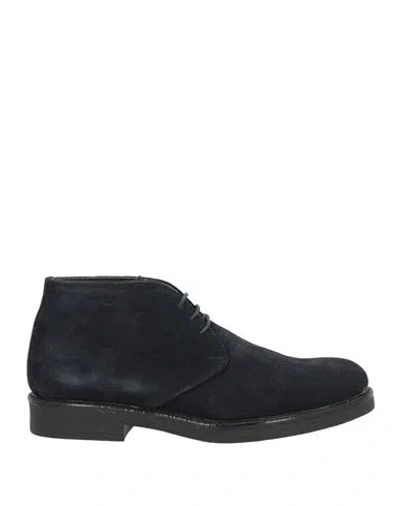 At.p.co At. P.co Man Ankle Boots Midnight Blue Size 7 Soft Leather