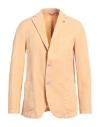 At.p.co At. P.co Man Blazer Apricot Size 42 Tencel, Cotton, Linen In Orange