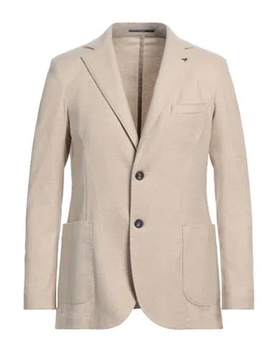 At.p.co At. P.co Man Blazer Beige Size 42 Virgin Wool, Polyester, Elastane