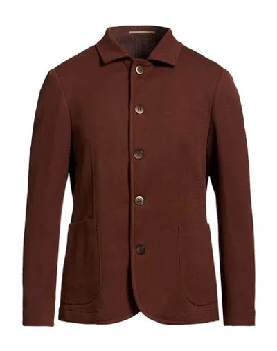 At.p.co At. P.co Man Blazer Brown Size 36 Polyester, Cotton, Elastane