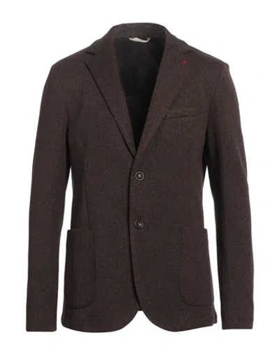 AT.P.CO AT. P.CO MAN BLAZER BROWN SIZE 40 POLYESTER, VISCOSE, COTTON, ELASTANE