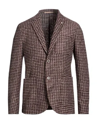 At.p.co At. P.co Man Blazer Burgundy Size 36 Acrylic, Polyester, Wool In Red