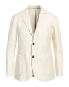 At.p.co At. P.co Man Blazer Cream Size 46 Acrylic, Virgin Wool, Polyester In White