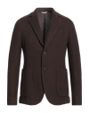 At.p.co At. P.co Man Blazer Dark Brown Size 44 Cotton, Wool, Polyester, Polyamide In Brown