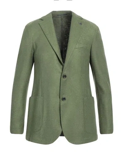 At.p.co At. P.co Man Blazer Green Size 44 Acrylic, Virgin Wool, Polyester