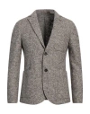 At.p.co At. P.co Man Blazer Charcoal Size 46 Virgin Wool, Cotton, Polyester In Grey