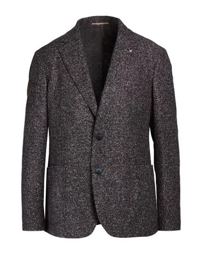 At.p.co At. P.co Man Blazer Grey Size 42 Wool, Polyester, Silk In Black
