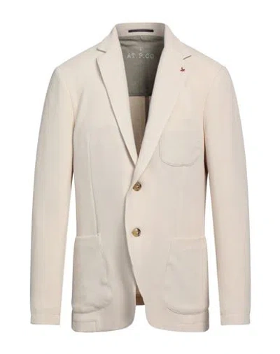 AT.P.CO AT. P.CO MAN BLAZER IVORY SIZE 42 POLYESTER, ELASTANE
