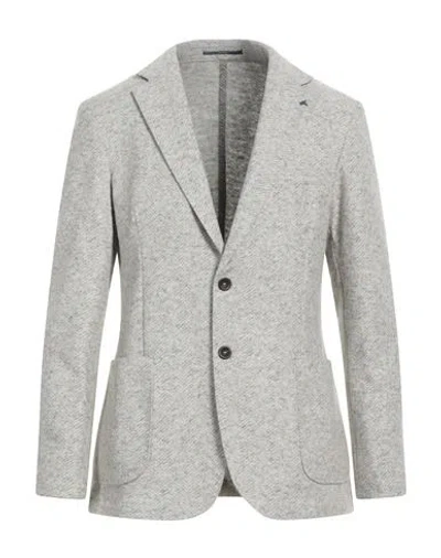 At.p.co At. P.co Man Blazer Light Grey Size 40 Virgin Wool, Cotton, Polyester