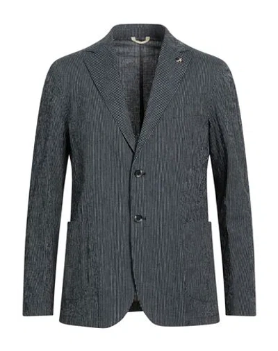At.p.co At. P.co Man Blazer Midnight Blue Size 38 Cotton, Linen, Elastane