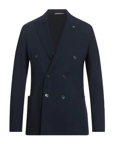 At.p.co At. P.co Man Blazer Midnight Blue Size 42 Polyester, Viscose, Elastane