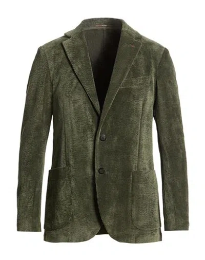 At.p.co At. P.co Man Blazer Military Green Size 44 Polyester, Polyamide, Elastane