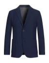 At.p.co At. P.co Man Blazer Navy Size 42 Polyamide, Elastane In Navy