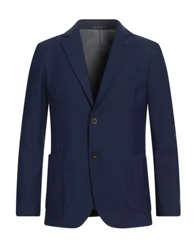 At.p.co At. P.co Man Blazer Navy Size 42 Polyamide, Elastane