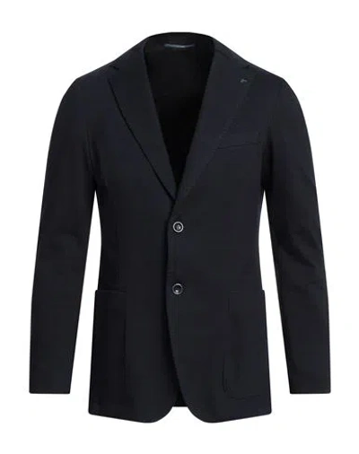 At.p.co At. P.co Man Blazer Navy Size 44 Polyester, Viscose, Elastane