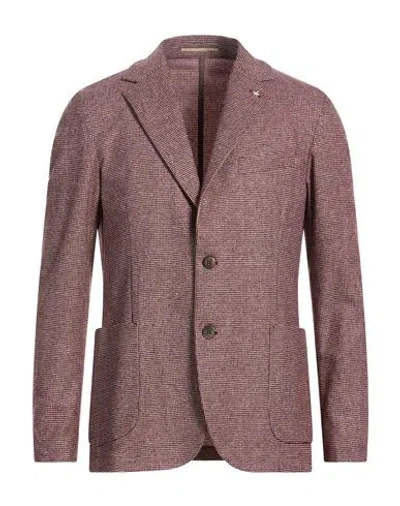 At.p.co At. P.co Man Blazer Plum Size 34 Wool, Polyester, Elastane In Purple