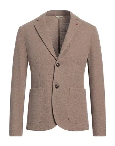 At.p.co At. P.co Man Blazer Sand Size 42 Cotton, Wool, Polyester, Polyamide In Beige