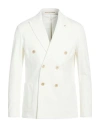 At.p.co At. P.co Man Blazer White Size 40 Cotton, Polyamide, Elastane In White
